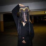 Handmade Black Theatrical Mask Avant-Garde Performance / Masquerade Mask