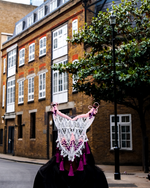 Pink & Burgundy Theatrical Mask - Festival Mask