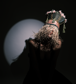 Green & Pink - Gold Tassels & Floral Accents – Festival / Performance Headpiece