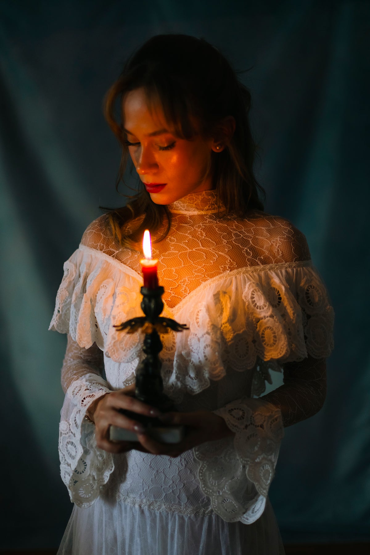 Victorian Lace Performance Dress Rental – The Quiet Vigil Couture Gown