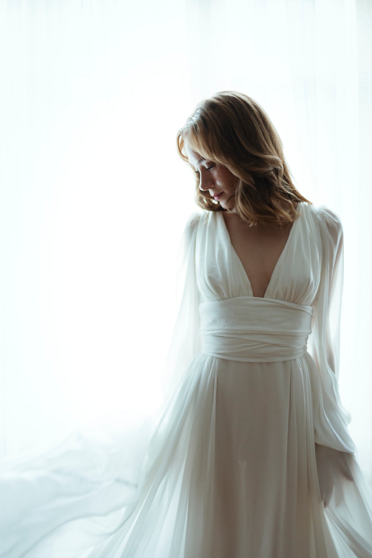 Ethereal Chiffon Performance Dress Rental – Lightkeeper Couture Gown
