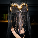 Handmade Black Theatrical Mask Avant-Garde Performance / Masquerade Mask