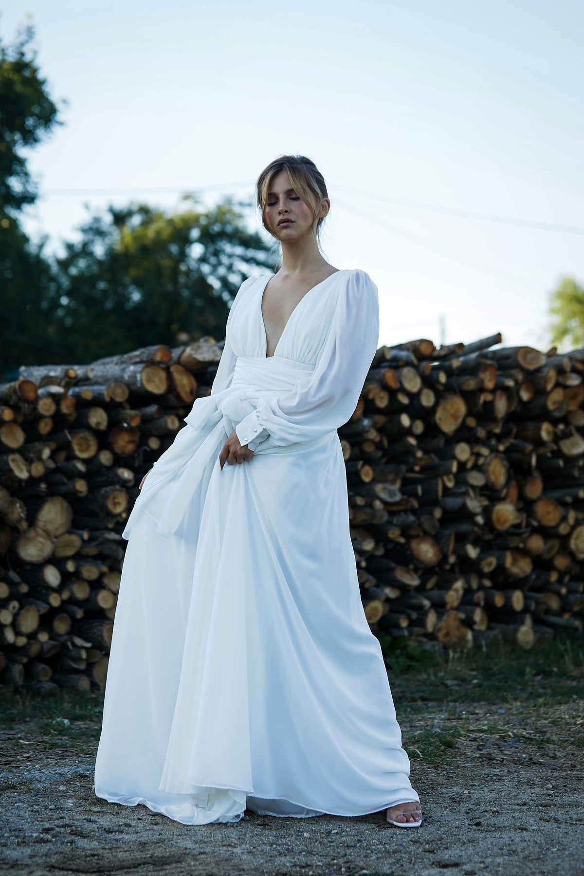Ethereal Chiffon Performance Dress Rental – Lightkeeper Couture Gown