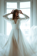 Ethereal Chiffon Performance Dress Rental – Lightkeeper Couture Gown